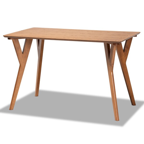 Baxton Studio Odessa Mid-Century Modern Grey Fabric and Walnut Brown Finished Wood 3-Piece Dining Nook Set - 175-10843-10840-ZORO