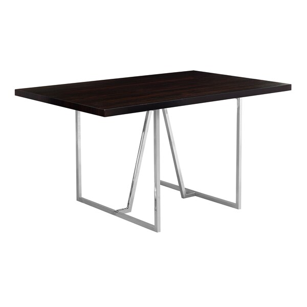 Monarch Specialties Dining Table, 60 W, 30 H, Manufactured Wood, Espresso - I 1064