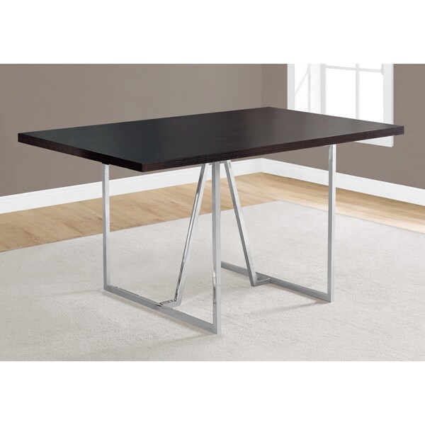 Monarch Specialties Dining Table, 60 W, 30 H, Manufactured Wood, Espresso - I 1064