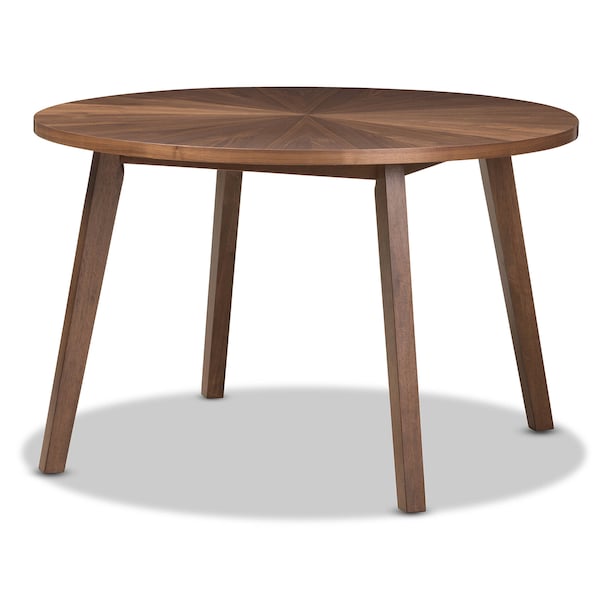 Baxton Studio Wendy Black and Walnut Medium Brown Wood Finishing Dining Set - 142-8024-8025