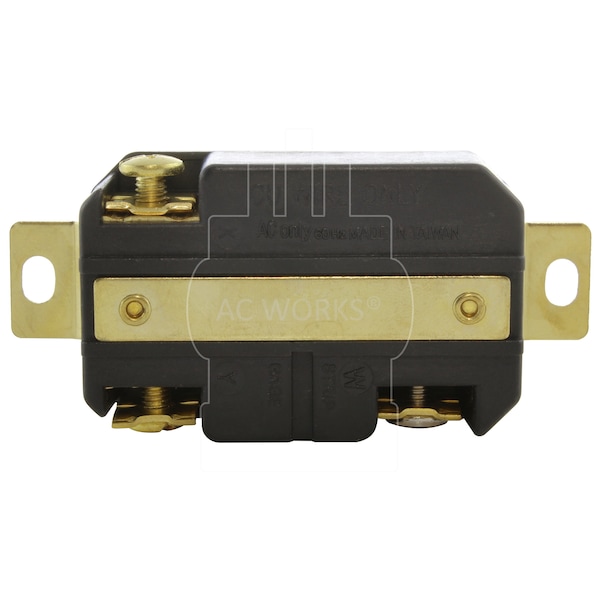 Ac Works 20A 125/250V NEMA L10-20R Flush Mount Locking Industrial Grade Receptacle - FML1020R