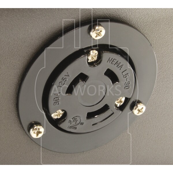 Ac Works 30A 125V L5-30R Flanged Outlet UL and C-UL Listed - ASOUL530R