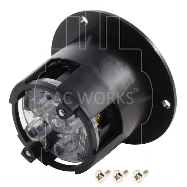 Ac Works 20A 125/250V L14-20P Power Input Inlet UL and C-UL listed - ASINL1420P