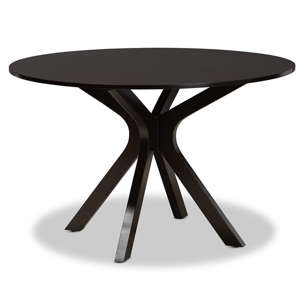 Baxton Studio Callie Modern and Contemporary Sand Fabric and Dark Brown Finished Wood 7-Piece Dining Set - 174-10539-10894-ZORO