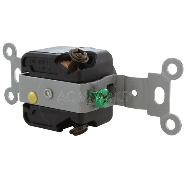Ac Works NEMA L6-15R 15A 250V Flush Mount Locking Industrial Grade Receptacle - FML615R