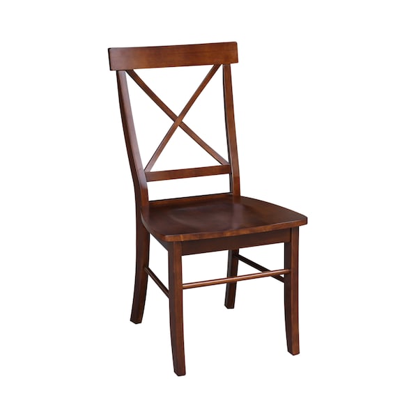 International Concepts 42 in. Dual Drop Leaf Table with 4 Cross Back Dining Chairs - 5 Piece Dining Set - K58-42DP-C581-613-4