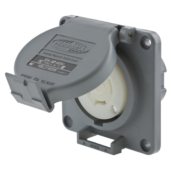 Hubbell 30A Watertight Twist-Lock Receptacle 3P 4W 600VAC - HBL2740SW