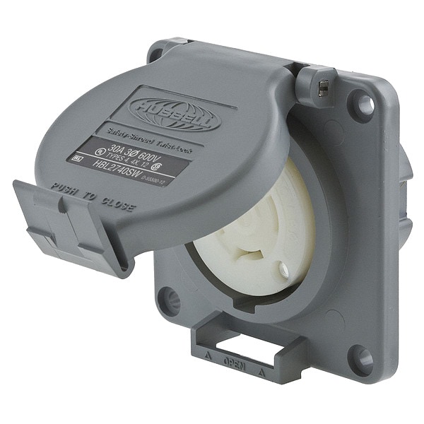 Hubbell 30A Watertight Twist-Lock Receptacle 3P 4W 600VAC - HBL2740SW
