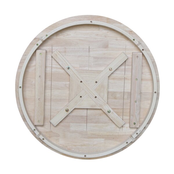 International Concepts Round 30 in Round Top Pedestal Table, 28.9 inH, Unfinished, 30 in W, 30 in L, 28.9 in H, Wood - K-30RT-11B