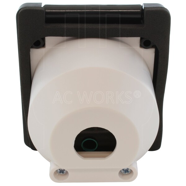 Ac Works 30A 125V L5-30P RV/Marine Power Input Inlet in Black With Cover - RVINL530-BK