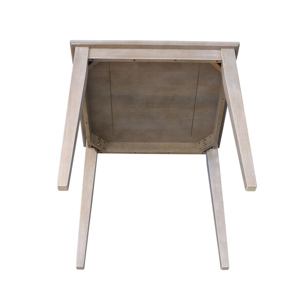 International Concepts Square Solid Wood Top Table, Dining Height, Washed Gray Taupe, 30 in W, 30 in L, 30 in H, Wood - K09-3030-30S