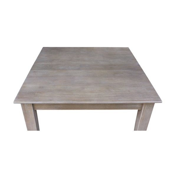 International Concepts Square Solid Wood Top Table, Dining Height, Washed Gray Taupe, 30 in W, 30 in L, 30 in H, Wood - K09-3030-30S