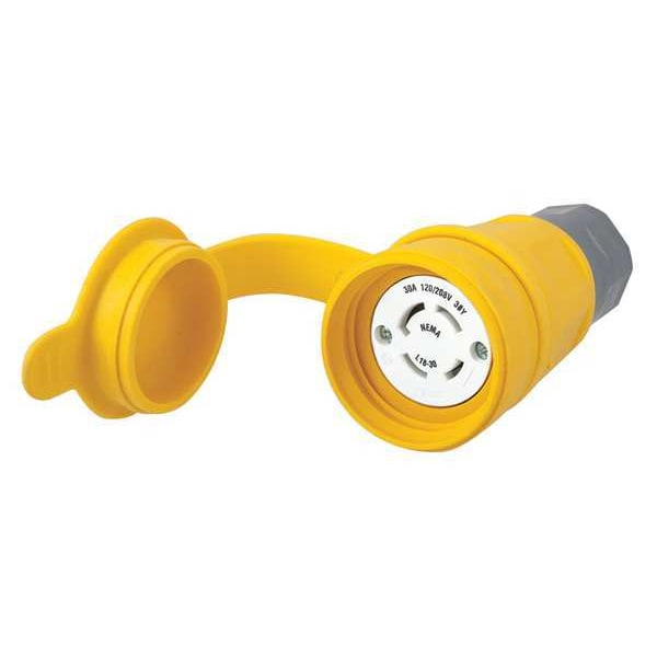 Hubbell 30A Watertight Locking Connector 4P 4W 120/208VAC L18-30R - HBL29W78