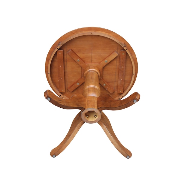 International Concepts Round 30 in Round Top Pedestal Table, 29.1 inHeight, Distressed Oak, 30 in W, 30 in L, 29.1 in H - K42-30RT