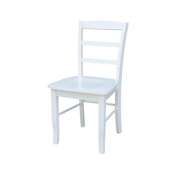 International Concepts 42 in. Dual Drop Leaf Table with 2  Ladder Back Dining Chairs - 3 Piece Dining Set - K02-42DP-C08-2P