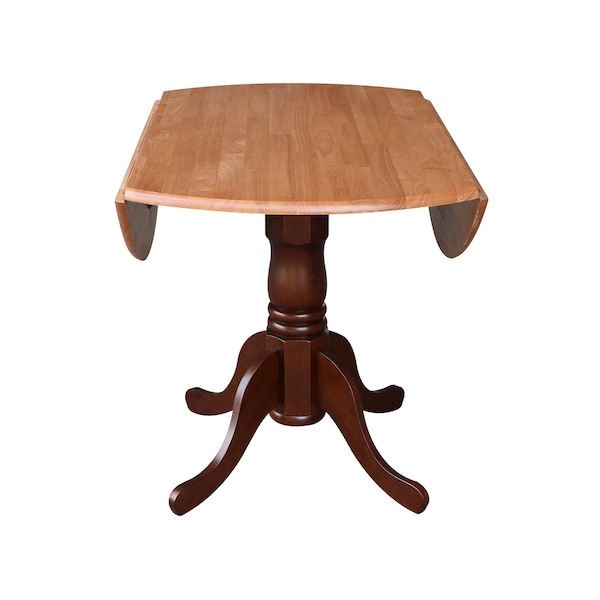 International Concepts 42 in. Dual Drop Leaf Table with 4 Splat Back Dining Chairs - 5 Piece Dining Set - K58-42DP-C581-13-4