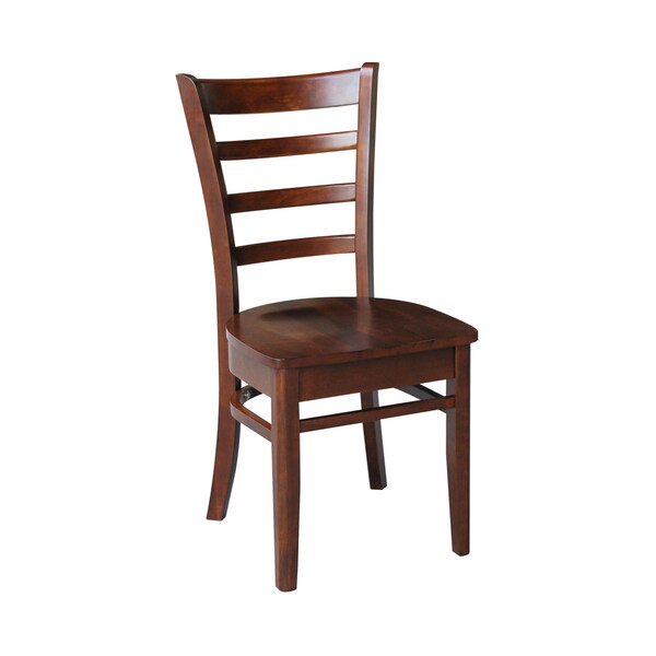International Concepts 42 in. Dual Drop Leaf Table with 2 Ladder Back Dining Chairs - 3 Piece Dining Set - K58-42DP-C581-617P