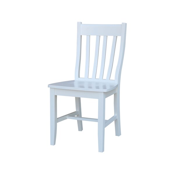 International Concepts Square 30 in x 30 in Dining Table with 4 Chairs, White, 30 in W, 30 in L, 30 in H, Wood, White - K08-3030-C61-4