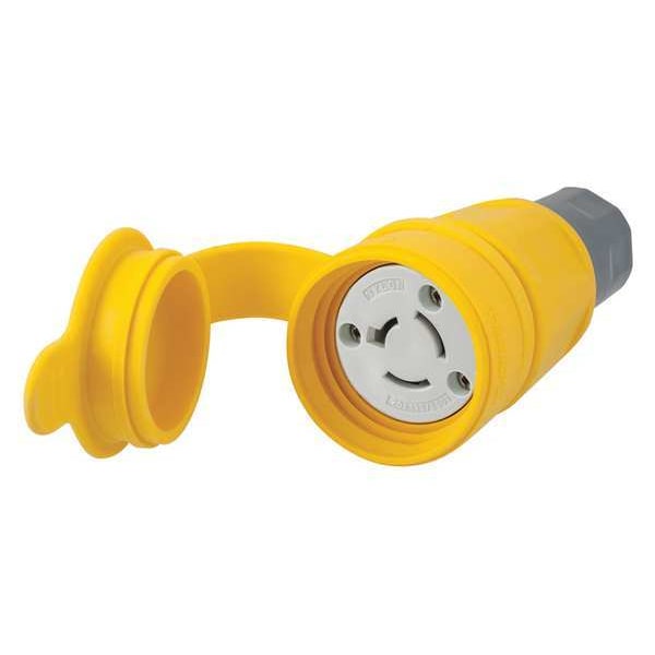 Hubbell 20A Watertight Locking Connector 3P 3W 125/250VAC - HBL27W08