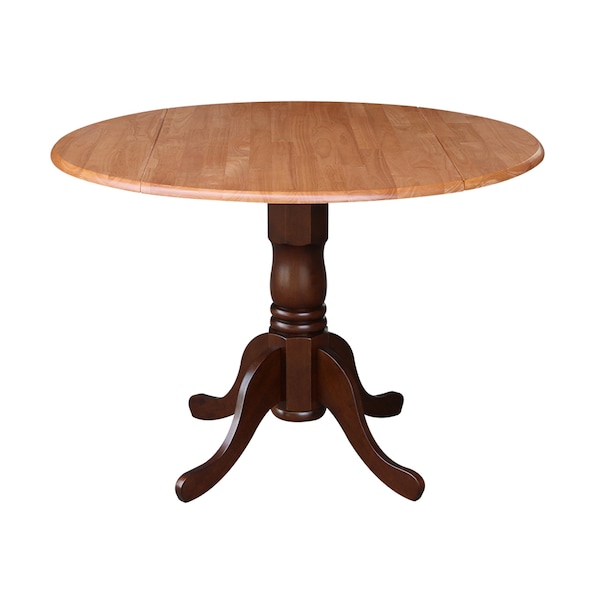 International Concepts 42 in. Dual Drop Leaf Table with 2 Splat Back Dining Chairs - 3 Piece Dining Set - K58-42DP-C581-13P