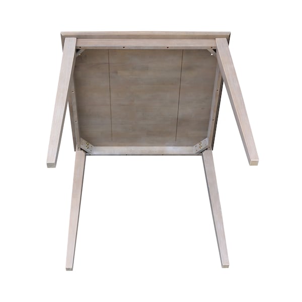 International Concepts Square Solid Wood Top Table, Counter Height, Washed Gray Taupe, 36 in W, 36 in L, 36 in H, Wood - K09-3636-36S