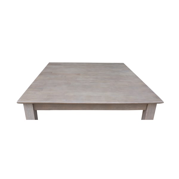International Concepts Square Solid Wood Top Table, Counter Height, Washed Gray Taupe, 36 in W, 36 in L, 36 in H, Wood - K09-3636-36S