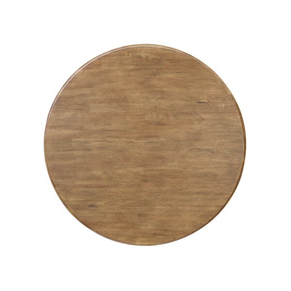 International Concepts Round 36 in Round Top Pedestal Table, 28.9 inH, Hickory/Washed Coal, 36 in W, 36 in L, 29.9 in H - K45-36RT-27B