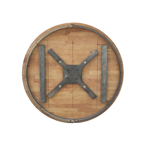 International Concepts Round 36 in Round Top Pedestal Table, 28.9 inH, Hickory/Washed Coal, 36 in W, 36 in L, 29.9 in H - K45-36RT-27B