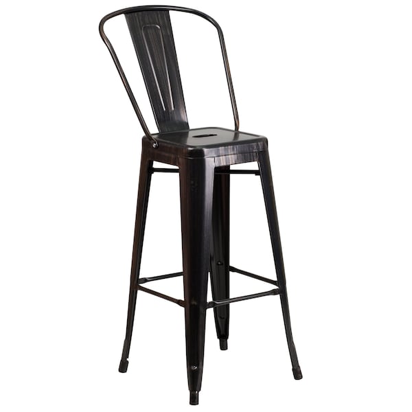Flash Furniture Antique Metal Bar Set, 23.75SQ - CH-31330B-2-30GB-BQ-GG