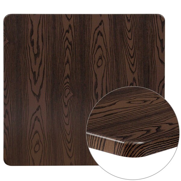 Flash Furniture Square Rustic Wood Laminate Table Top, 36 - XU-3636-WD-GG