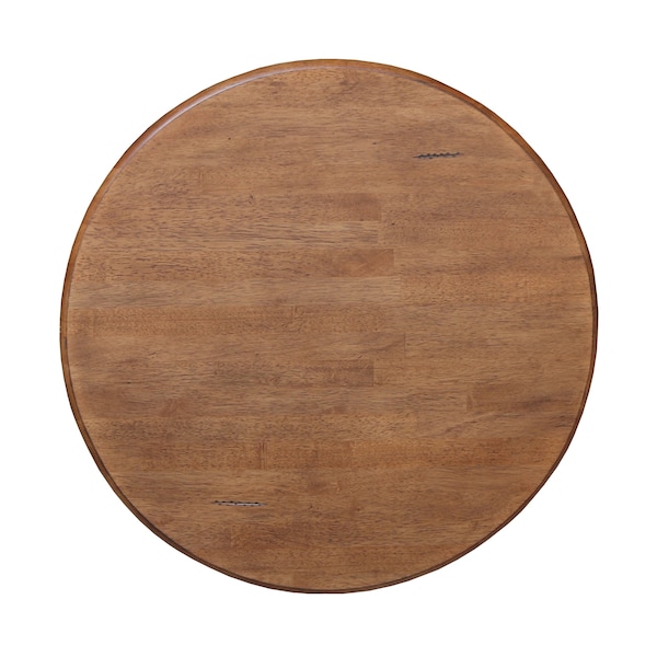 International Concepts Round 30 in Round Top Pedestal Table, 29.9 in Height, Distressed Oak, 30 in W, 30 in L, 29.9 in H - K42-30RT-27B