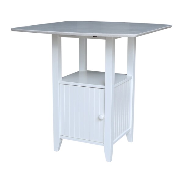 International Concepts Round 20 in W, 38 in L, 36 in H, Wood, White/Chalk Antiqued - K128-3638-S86-202-4