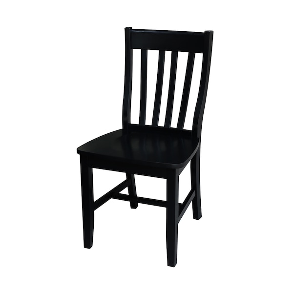 International Concepts 42 in. Dual Drop Leaf Table with 2 Slat Back Dining Chairs - 3 Piece Dining Set - K04-42DP-C46-61P