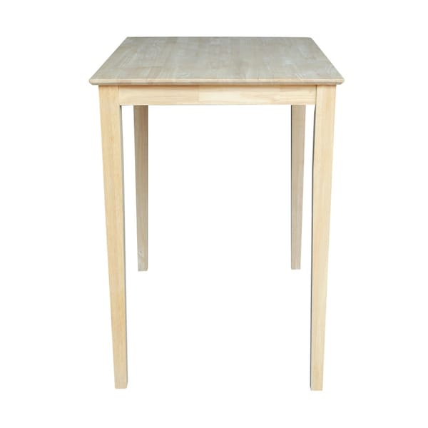 International Concepts Rectangle Solid Wood Top Table, Unfinished, 30 in W, 42 in L, 42 in H, Wood, Unfinished - K-3042-42S
