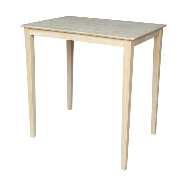 International Concepts Rectangle Solid Wood Top Table, Unfinished, 30 in W, 42 in L, 42 in H, Wood, Unfinished - K-3042-42S