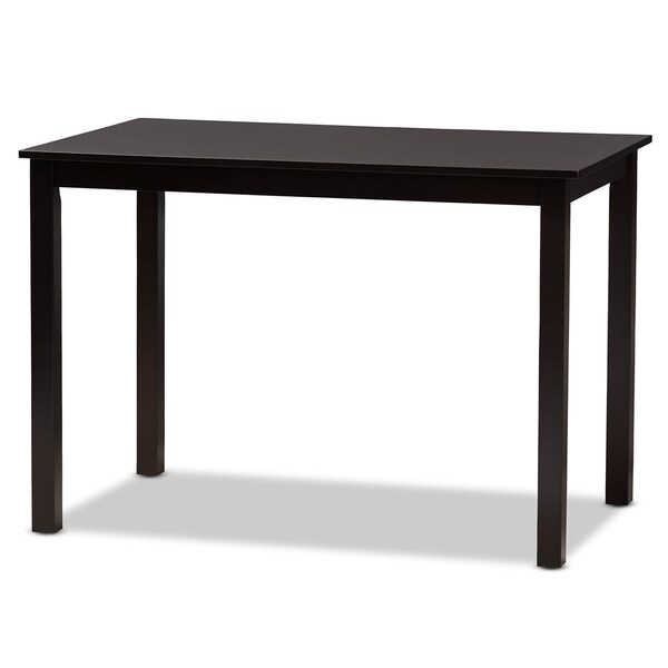 Baxton Studio Clarke Grey Upholstered and Espresso Wood 5-Piece Dining Set - 166-10759-8026