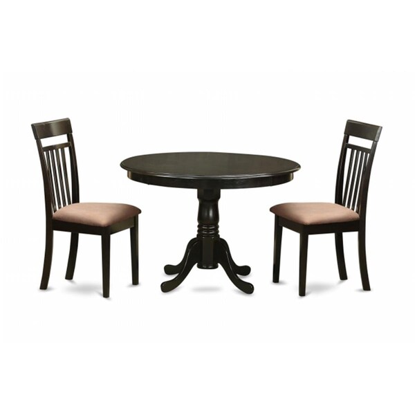 East West Furniture 3 Piece Small Kitchen Table Set-Breakfast Nook Plus 2 Dinette Chairs - ANCA3-CAP-C