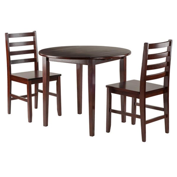 Doba-Bnt Clayton 3 Piece Set Drop Leaf Table with 2 Ladderback Chairs - SA143757