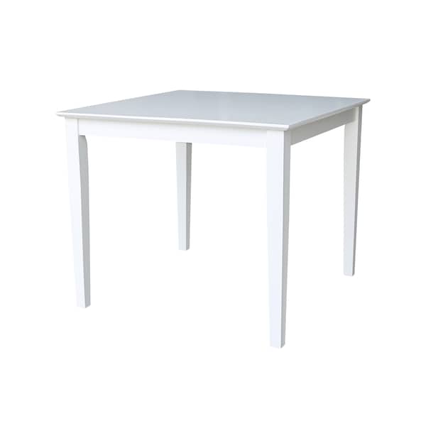 International Concepts Square 36 in x 36 in Dining Table with 4 Chairs, White, 36 in W, 36 in L, 30 in H, Wood, White - K08-3636-C61-4