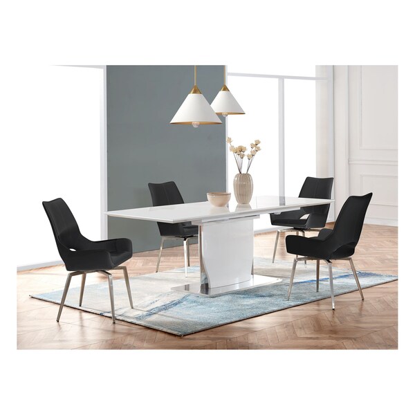 Global Furniture Usa Modern High Gloss D2279Dt + D4878Dc Black - 2816