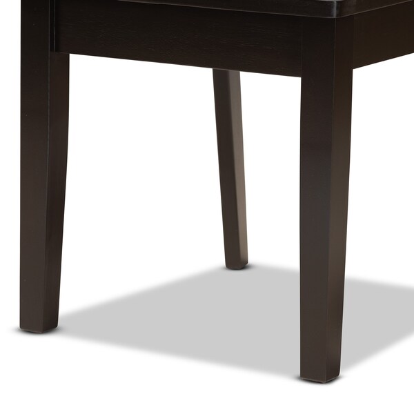 Baxton Studio Ani Modern and Contemporary Dark Brown Finished Wood 7-Piece Dining Set - 183-11430-10519-ZORO