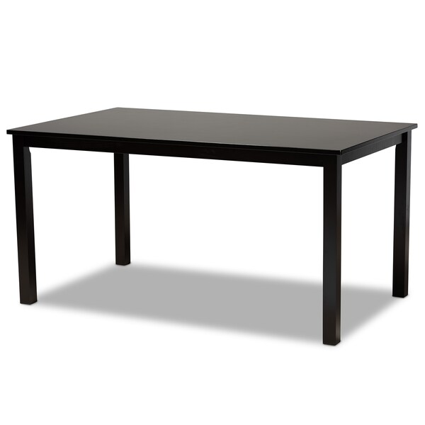 Baxton Studio Ani Modern and Contemporary Dark Brown Finished Wood 7-Piece Dining Set - 183-11430-10519-ZORO