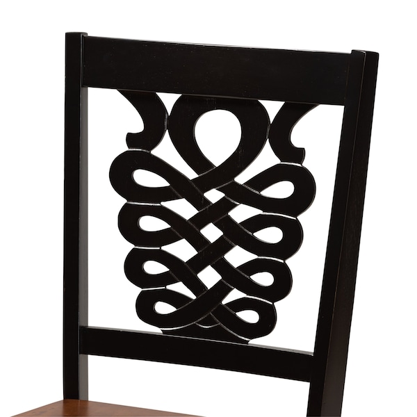 Baxton Studio Liese Modern Two-Tone Dark Brown and Walnut Brown Finished Wood 5-PC Dining Set - 178-11384-10892-ZORO