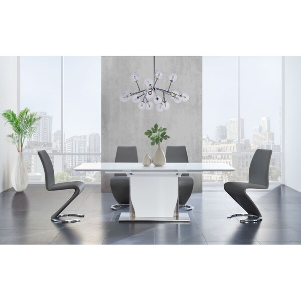 Global Furniture Usa Modern High Gloss D2279Dt + D9002Dc Grey - 5125