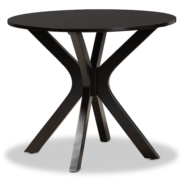 Baxton Studio Jana Grey Upholstered and Dark Brown Finished Wood 5-Piece Dining Set - 173-9726-10892
