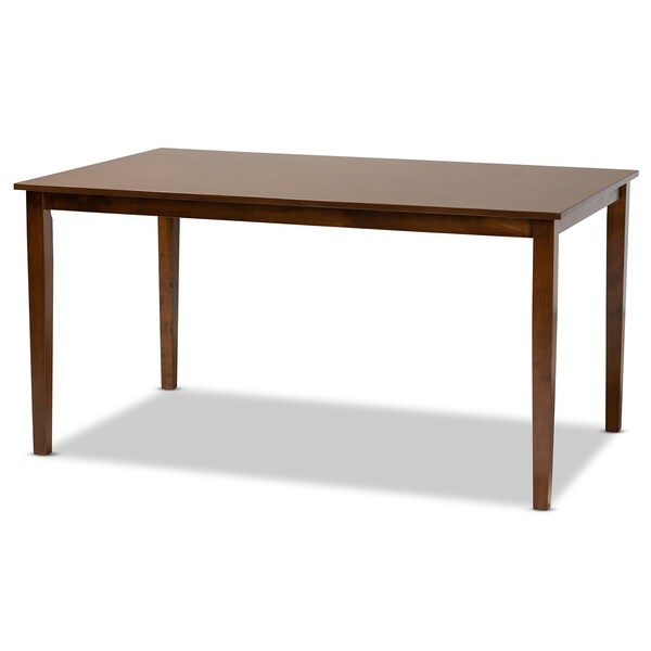 Baxton Studio Zamira Modern and Contemporary Transitional Walnut Brown Finished Wood 7-Piece Dining Set - 177-11379-10520-ZORO