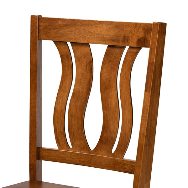 Baxton Studio Karla Modern and Contemporary Transitional Walnut Brown Finished Wood 5-Piece Dining Set - 177-11379-10901-ZORO
