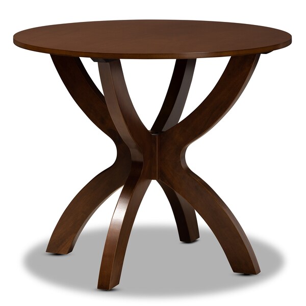 Baxton Studio Karla Modern and Contemporary Transitional Walnut Brown Finished Wood 5-Piece Dining Set - 177-11379-10901-ZORO