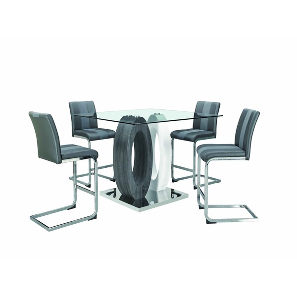 Global Furniture Usa Contemporary  D1628Bt-Square + D915Bs Grey - 2795