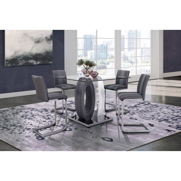 Global Furniture Usa Contemporary  D1628Bt-Square + D915Bs Grey - 2795